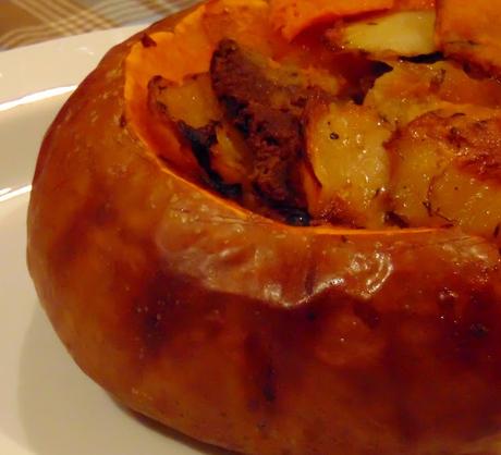 Champvallon végétal dans une courge