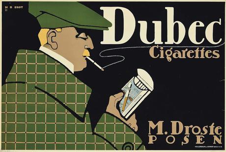 1910 ca cigarettes Dubec, M. Droste, Posen, affiche Hans Rudi Erdt ,