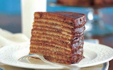 Layer cake au chocolat et vanille