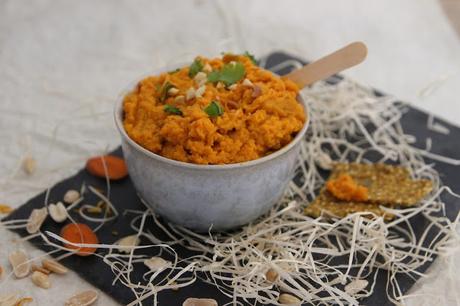 Cuillère et saladier : Tartinade carotte, gingembre, orange et cacahuète (vegan) Cuillère et saladier : Tartinade carotte, gingembre, orange et cacahuète (vegan)