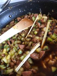 Aubergines sauce miso et risotto à la citronnelle