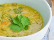 Soupe carottes épinards lentilles