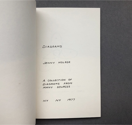 Le premier livre de Jenny Holzer Le premier livre de Jenny Holzer