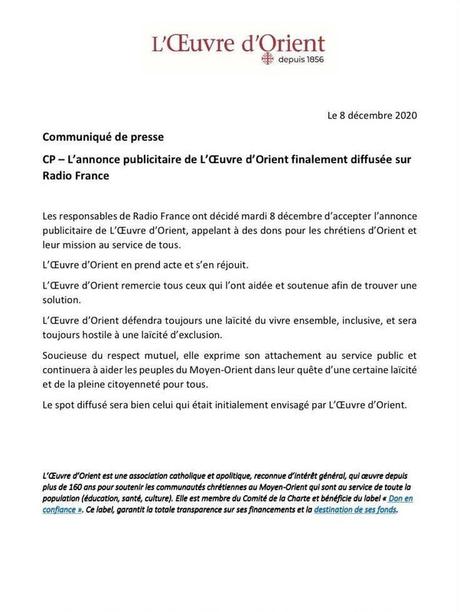 Aider les chrétiens d’Orient sur France Inter : l’hypersensibilité de la laïcité