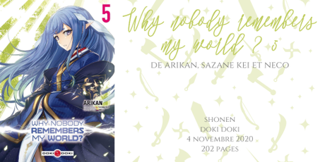 Why nobody remembers my world ? #5 • Arikan, Kei Sazane et Neco