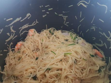 Cookeo Spaghetti aux crevettes sautées