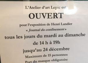Le journal du confinement de Henri Landier  jusqu’au 20 Décembre 2020