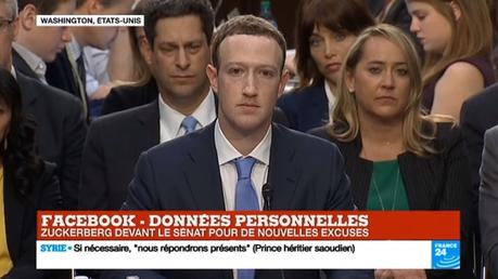 Le boss de Facebook qui s'explique devant le congrès américain au sujet du traitement et de l'utilisation des données des utilisateurs de Facebook