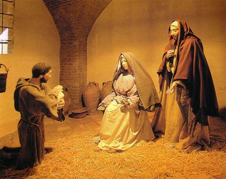 Crèche de façade à Assise Saint Francois Creche de Noell