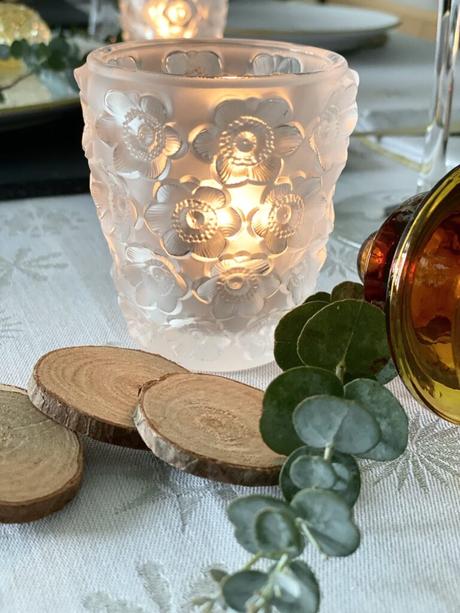 lalique photophore Anémones en cristal traditionnel idée cadeau fabrique en France