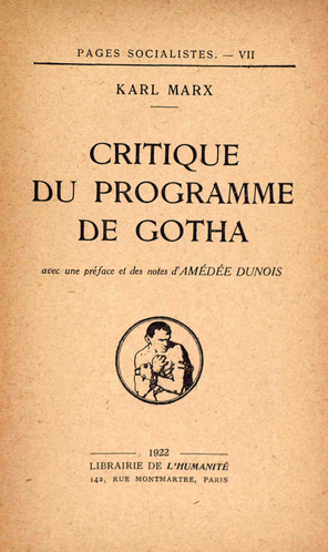 Marx Programme de Gotha