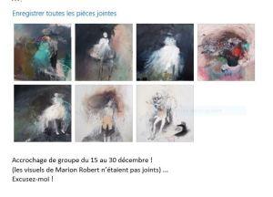 Galerie Claudine Legrand – 15/30  Décembre  2020  Exposition Marion Robert