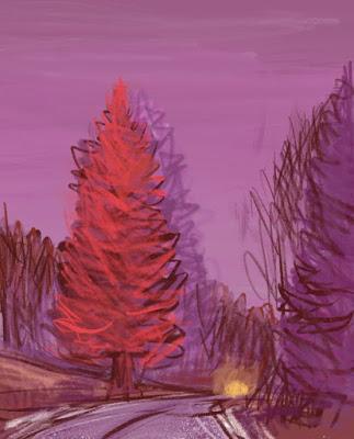 Dessin sur la Route, Drive-by-Drawing, eyecandy Purple Suprême.