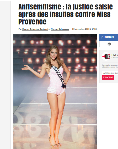 #antisémitisme : le bad buzz de Miss France (et son bal des duplicités)