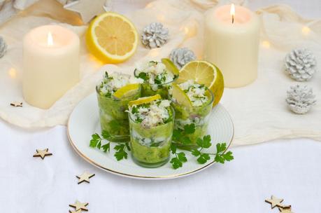 Verrines d’avocat au crabe