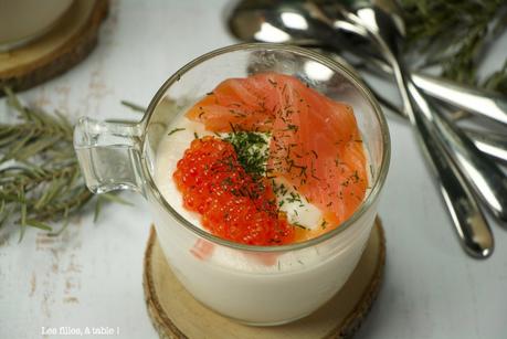 Panna cotta de chou-fleur au saumon