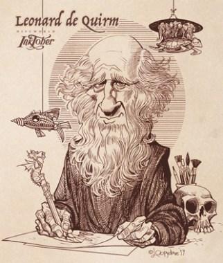 Fan art de Leonard de Quirm dans le roman Va-t-en-guerre de Terry Pratchett