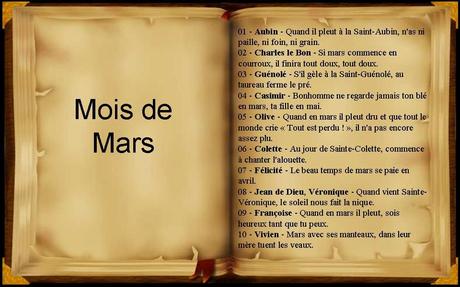 Divers - Les mois de l'année et leurs dictons - 4