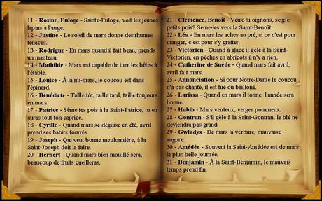 Divers - Les mois de l'année et leurs dictons - 4