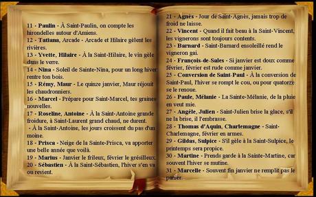 Divers - Les mois de l'année et leurs dictons - 4