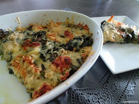 Lasagne de carasau aux épinards et fromage Lasagne de carasau aux épinards et fromage