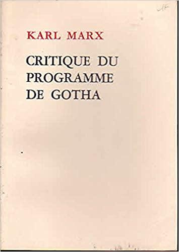 Marx, critique programme Gotha