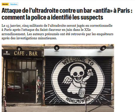 les agresseurs du bar St sauveur à Paris identifiés #zouaves #antifa