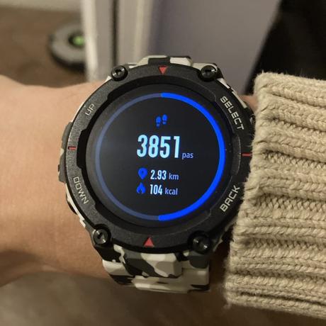 Test Amazfit T-Rex : montre connectée robuste et agressive Amazfit T-Rex activité quotidienne