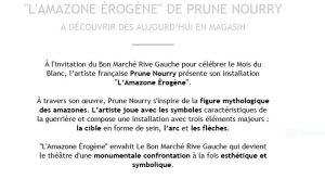 Le Bon Marché « L’Amazone érogène » de Prune Nourry