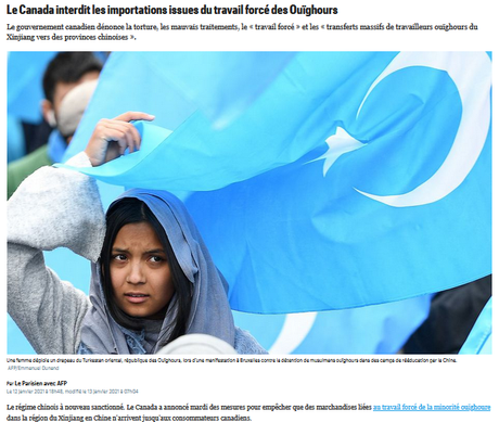 Négation des droits humains par la Chine sur les Ouïghours : ENFIN …. ?