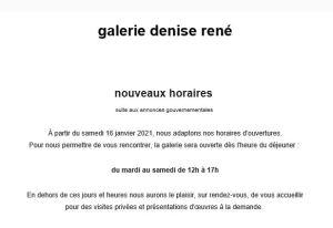 Galerie Denise René  nouveaux horaires depuis le 16 Janvier 2021 Exposition -Carrément SOTO