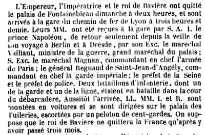 Le voyage français du roi Maximilien II de Bavière en mai 1857 — Le reportage de l'Illustration.