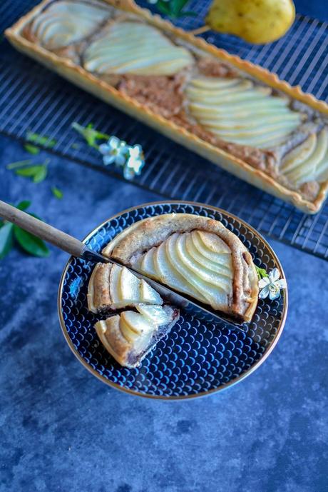 Tarte démente poire - chocolat - amande Tarte démente poire - chocolat - amande