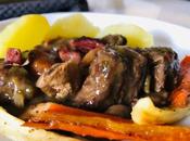 Boeuf bourguignon petits légumes rôtis four