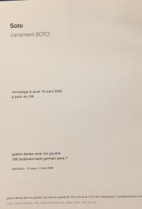 Galerie Denise René  — SOTO  « carrément SOTO  » jusqu’au 30 Janvier 2021