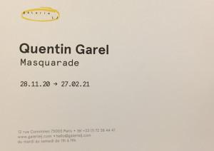 Galerie L J  exposition Quentin Garel « Masquarades » jusqu’au 27 Février 2021