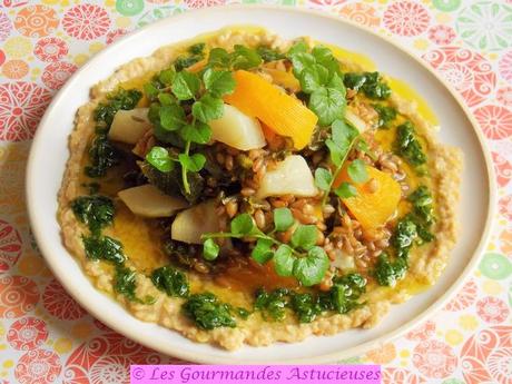 Tajine aux radis et à la courge (Vegan)