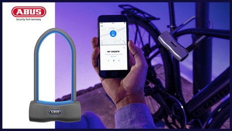 Abus 770A SmartX Antivol de vélo en U avec Bluetooth et Alarme 100 DB - pour Smartphone iOS & Android