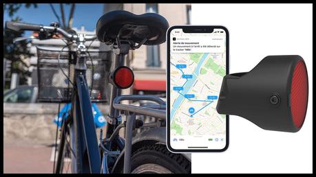 Invoxia Bike Tracker protège votre vélo contre le vol en toute discrétion et permet de le localiser sans limite de distance en France ou en Belgique depuis l’application Invoxia GPS