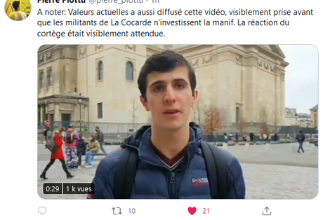 La propagande de @Valeurs, alliés de la @cocardeEtud, démentie par les faits #Greve26janvier La propagande de @Valeurs, alliés de la @cocardeEtud, démentie par les faits #Greve26janvier