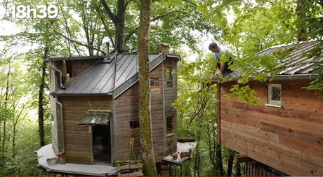 Vivre dans une cabane perchée dans les arbres (vidéo)