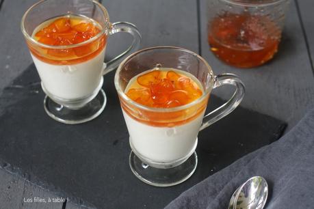 Panna cotta coco aux kumquats confits