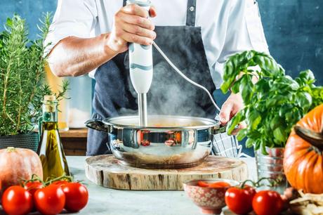 mixer une soupe en veloté