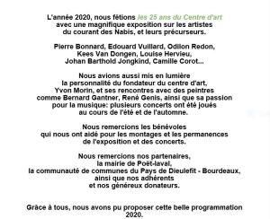 Centre d’Art Yvon Morin —- Le Poet-Laval -(Drôme) Une nouvelle Année et plein de projets…