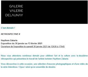 Galerie Valérie Delaunay « Rétrospectives II — Haythem Zakaria/ C’est demain !