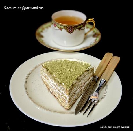 Gâteau aux Crêpes Matcha.