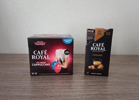 Capsules café caramel et Cappuccino CAFE ROYAL