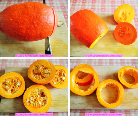 Courge farcie au riz et aux pois chiches (Vegan)