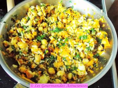 Courge farcie au riz et aux pois chiches (Vegan)