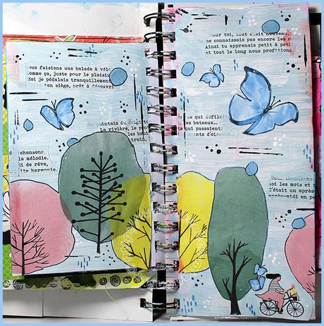 Pages Junk journal #12-1, #13-1 et #14-1